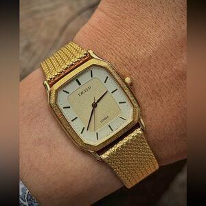 Rare Vintage 1987 Citizen Exceed 
Case Made with Silver 925 and Gold Plated